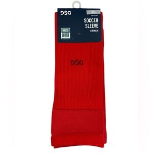 DSG NWT Unisex Soccer Sleeves 2-Pack - Red - Size L/XL